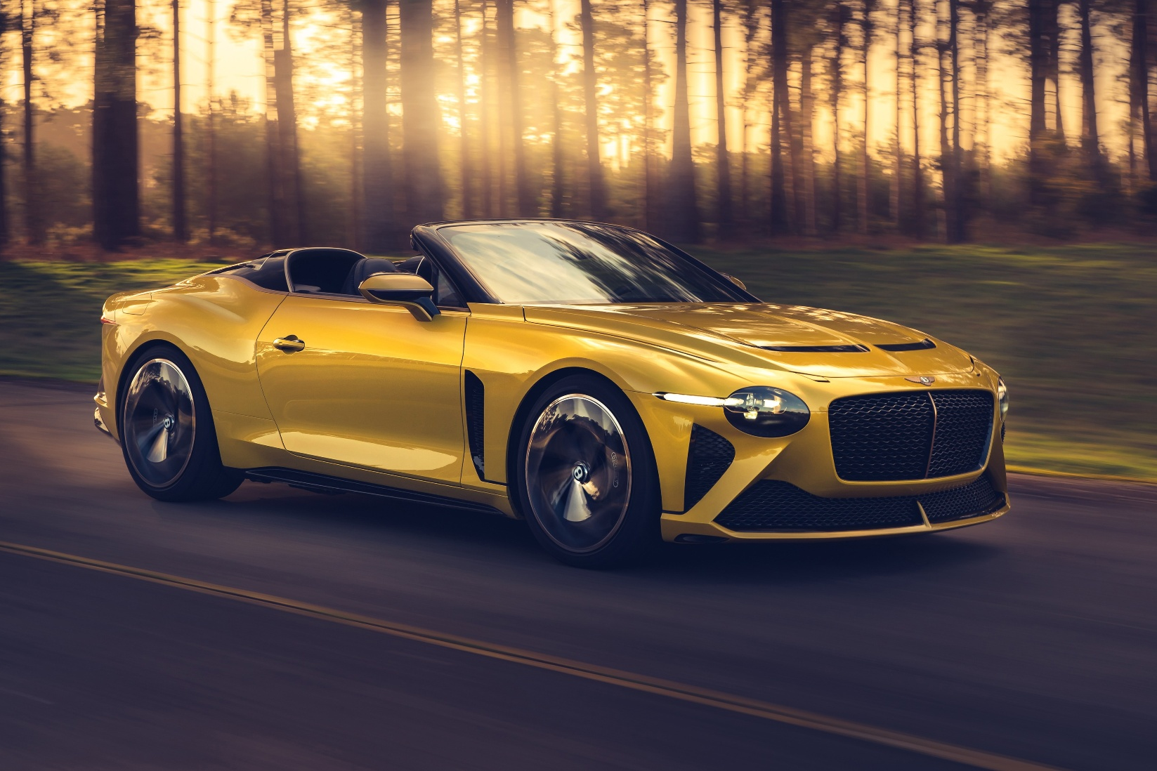 Bentley Mulliner Bacalar in motion on the open road
