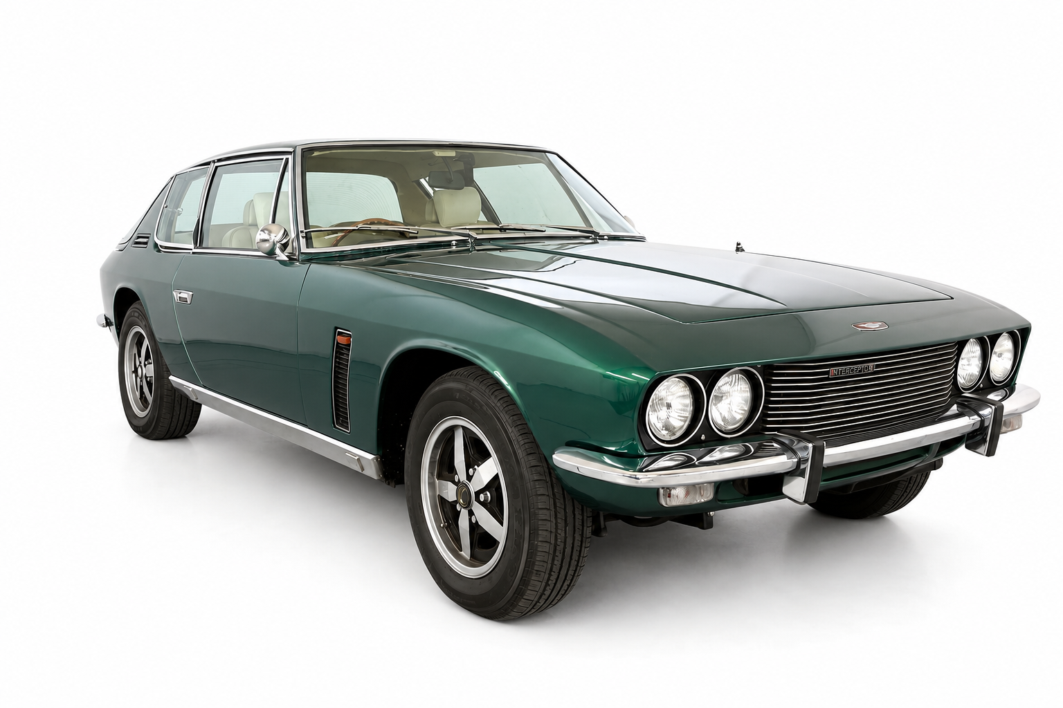 Jensen Interceptor in dark green